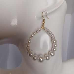 Faux pearl beaded earrings